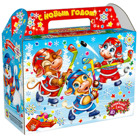 Телята играют в хоккей