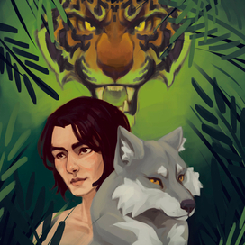 Иллюстрация для обложки "Книги джунглей"