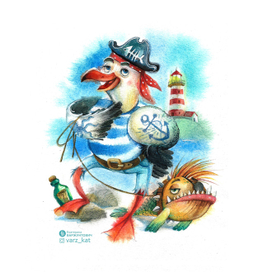 Чайка Рома и Тузик