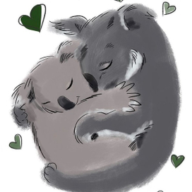 Открытка ко дню матери «Коала»