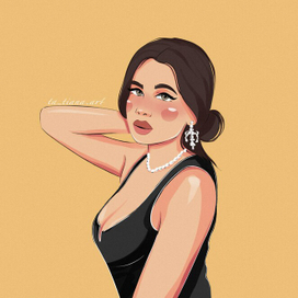 Портрет в стиле флэт