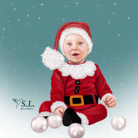 Малыш в новогоднем костюме