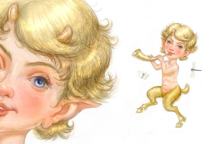 Маленький сатир с трубой