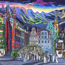 Фантастический город в параллельной вселенной