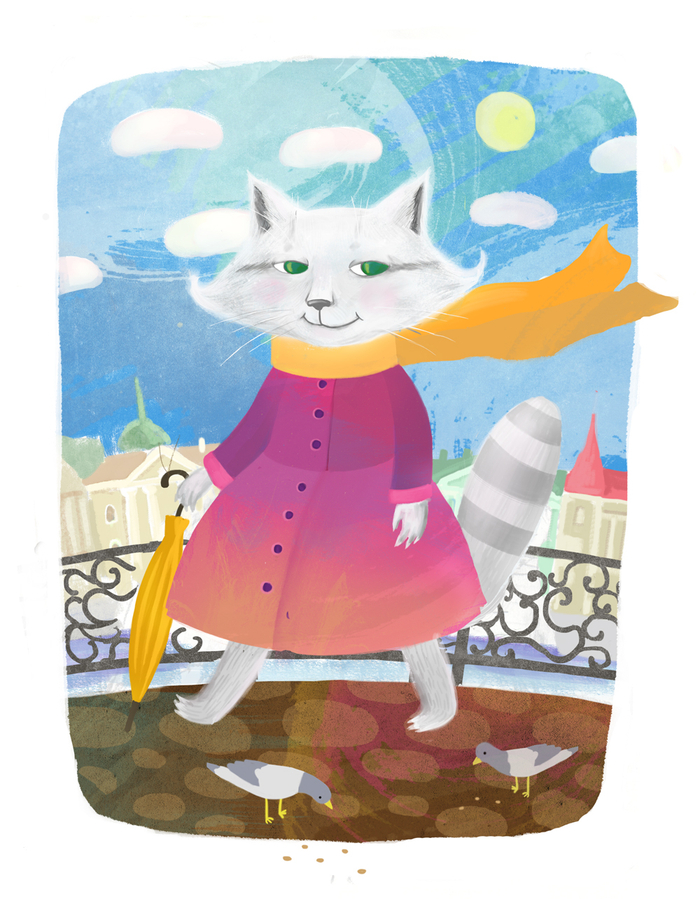 Кошка в городе