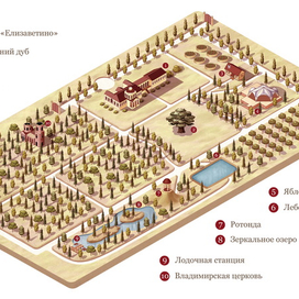 План усадьбы «Елизаветино»