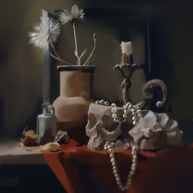 Натюрморт с жемчугом.