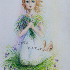 Анюта.Иллюстрация к сказке. 