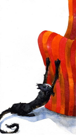 кот и диван