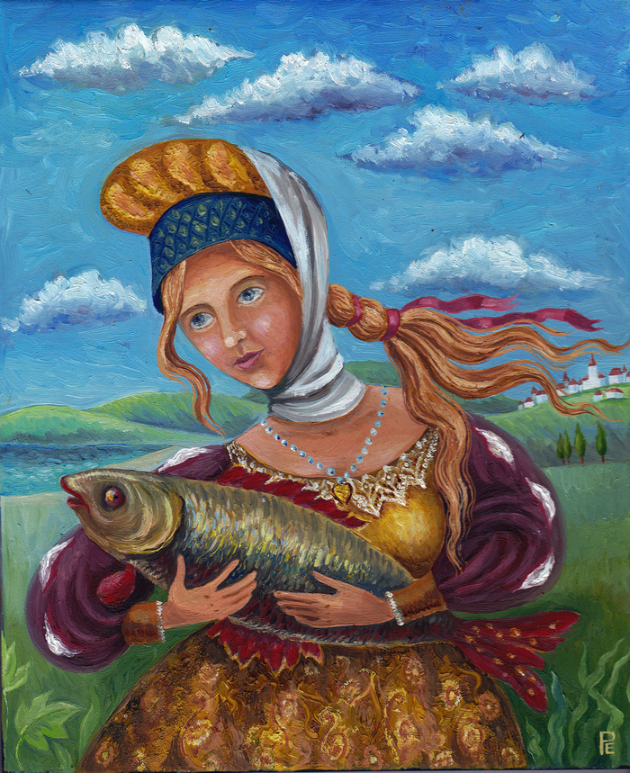 Девушка с рыбой.