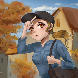 На работу / digital-art