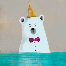 копия с картинки неизвестного мне автора-Мишка на севере