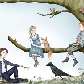 Разворот к книге "Таинственный сад"