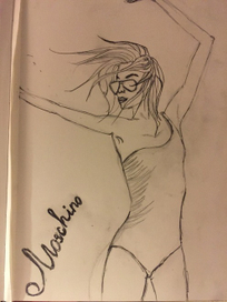 золотой купальник Moschino