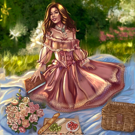 Девушка на пикнике