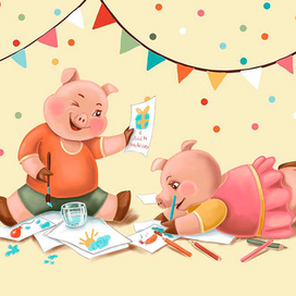 Иллюстрация к книжке-картинке "Счет до 5"