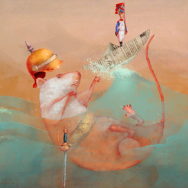 Стойкий оловянный солдатик и крыса в водоёме