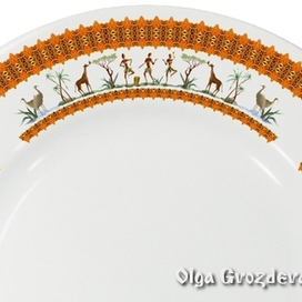 Африка. Деколь на посуду.