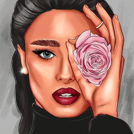 Девушка с цветком