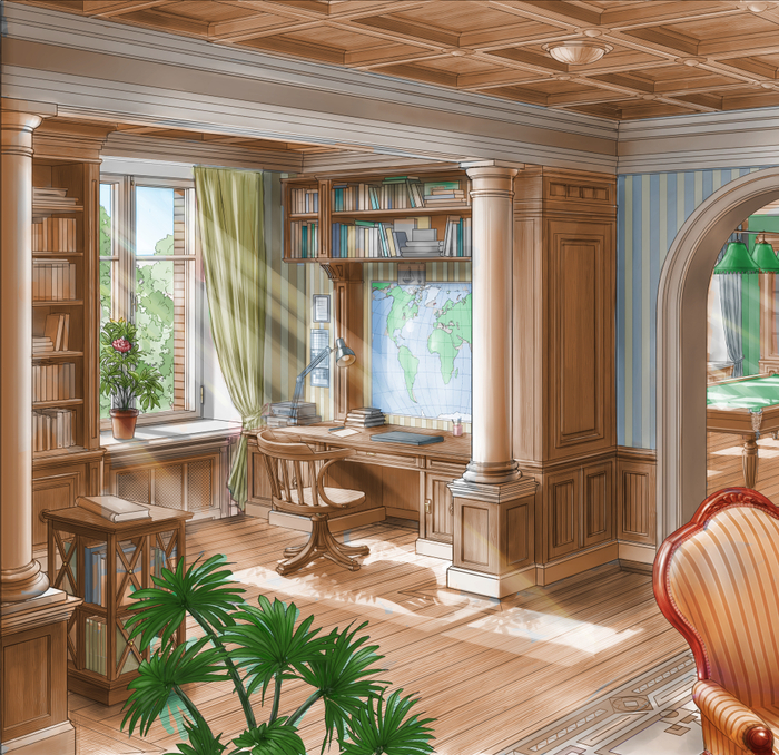 Широкоугольная перспектива интерьера. Фрагмент 1.