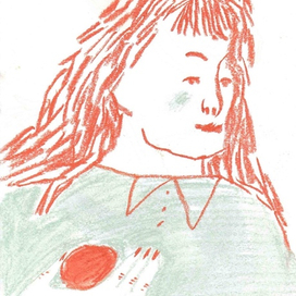 Девочка с персиком