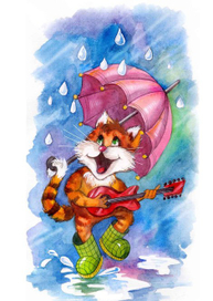 Иллюстрация к сборнику  "Куда летит корова?"