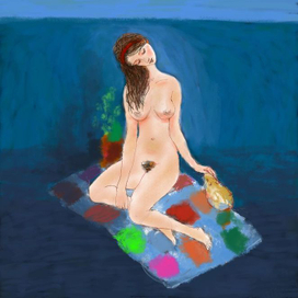 Обнажённая На Лоскутном Одеяле