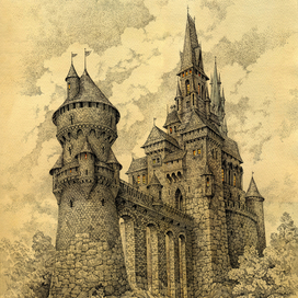 Замок с башней.