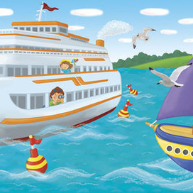 По синему морю