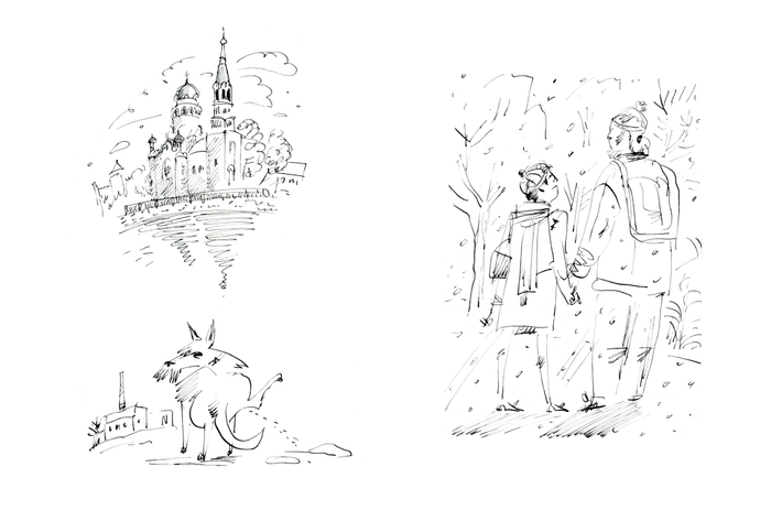 Иллюстрация к поэтическому сборнику Инги Павловой "Обводный романс"