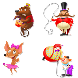 стикеры на тему цирка