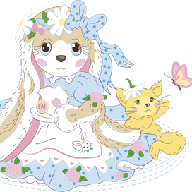 заяц и чай с котом