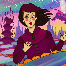 Иллюстрация для книги Кира Булычёва Девочка с земли