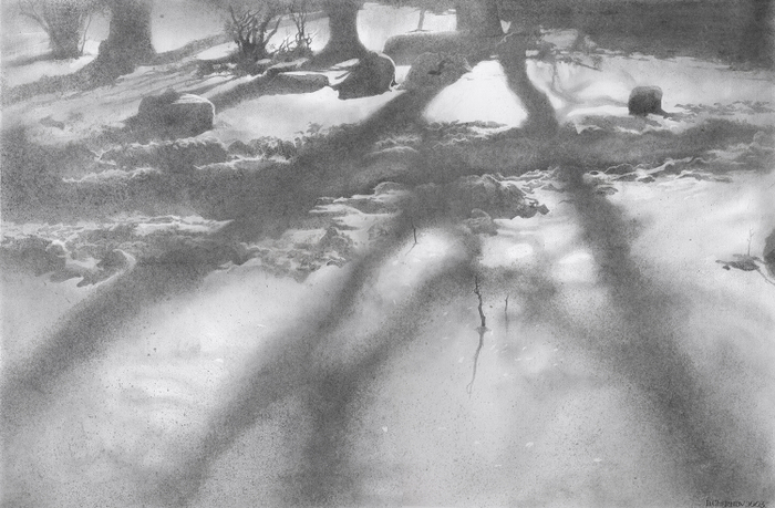 Солнечный свет на снегу