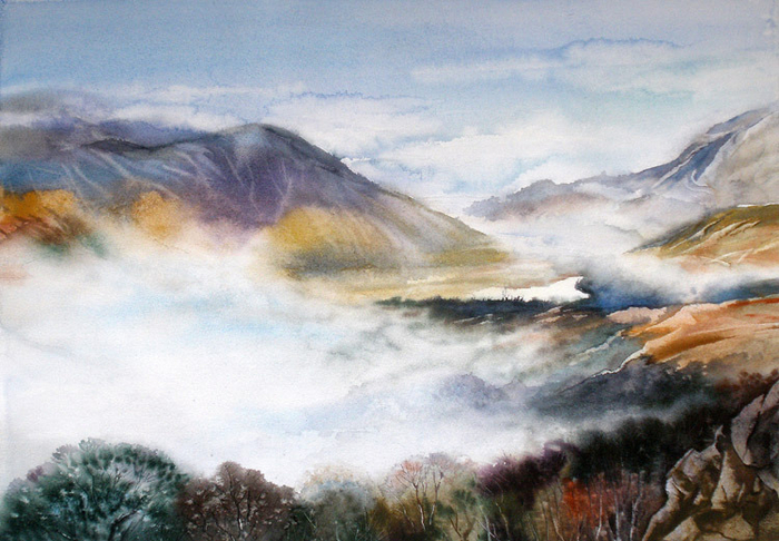 Долина Ирландии с высоты птичьего полета.