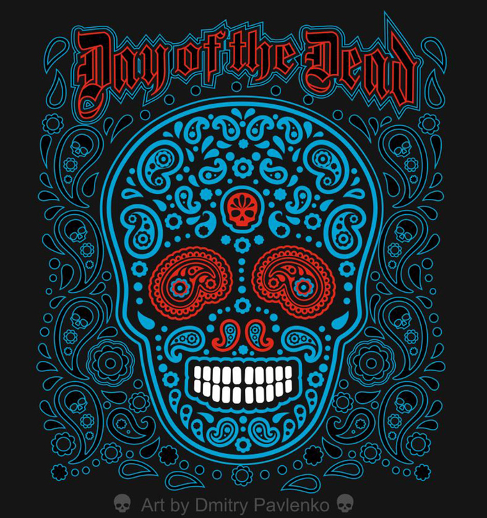 сахарный череп с пейсли