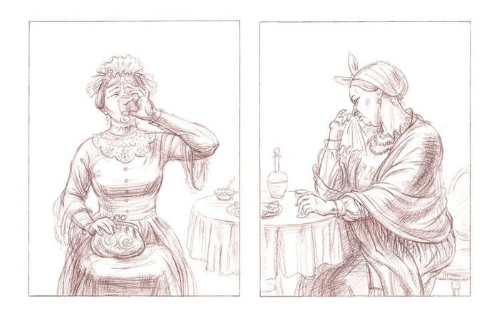 "Свои люди-сочтёмся" А.Н. Островский; иллюстрация(разворот)