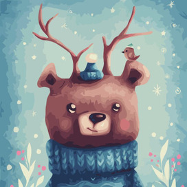 Зима. Мишка . Милота