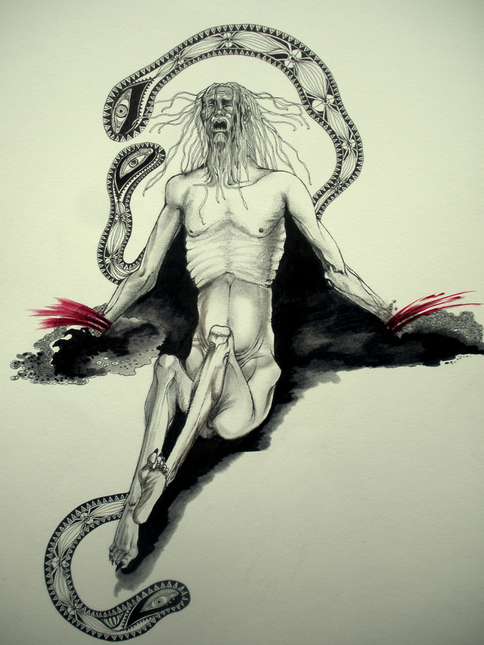 Фигурв старца"к спектаклю в "Тени Аполлиона