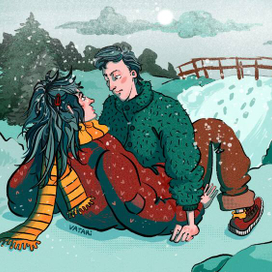 Под снегопадом 