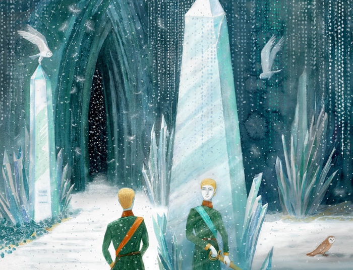 Иллюстрация к сказке Х. К. Андерсена "Снежная королева"