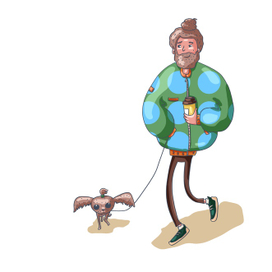 Парень с собачкой