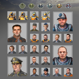 Иконки меню игры  Frontier Pilot Simulator