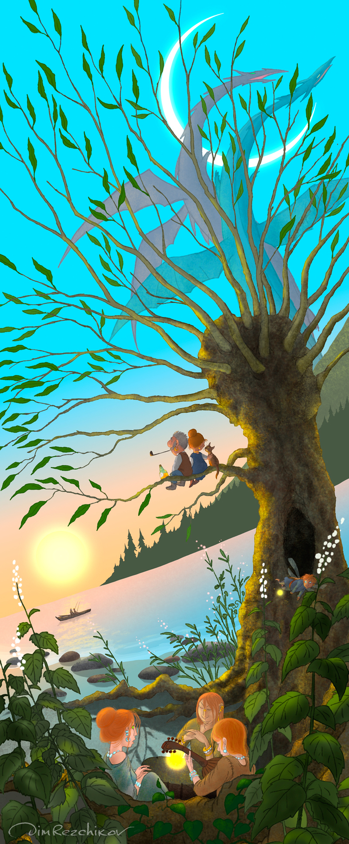 "Июль, вечер" или август )))