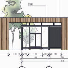 Парковый павильон, фасад