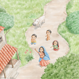 Иллюстрация для книги "Pick a boo with Krishna"