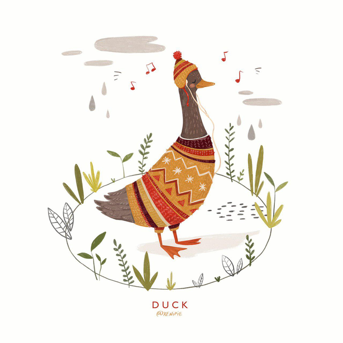 DUCK животные алфавит. утка