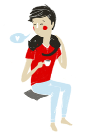 кот и мальчик