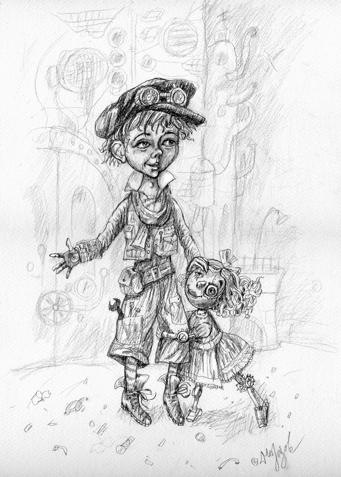 Стимпанк скетч