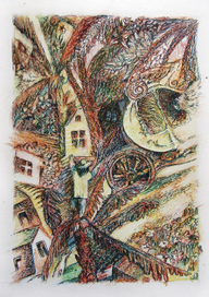 Иллюстрация к книге М.К.Лопеса "Старушки с зонтиками"